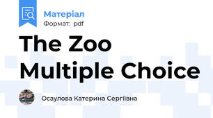 The Zoo  Multiple Choice