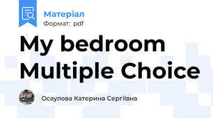 My bedroom Multiple Choice