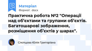 Практична робота №2 "Операції над об’єктами та групами об’єктів. Багатошарові зображення, розміщення об’єктів у шарах".