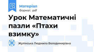 Урок Математичні пазли «Птахи взимку»