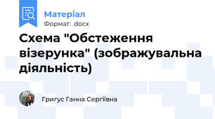 Схема "Обстеження візерунка" (зображувальна діяльність)