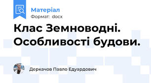 Клас Земноводні. Особливості будови.