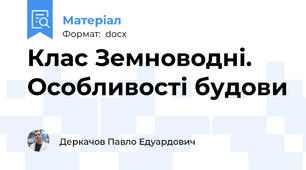 Клас Земноводні. Особливості будови