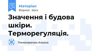 Значення і будова шкіри.  Терморегуляція.