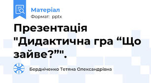 Презентація "Дидактична гра “Що зайве?”".