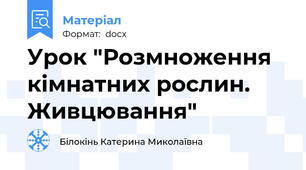 Урок "Розмноження кімнатних рослин. Живцювання"