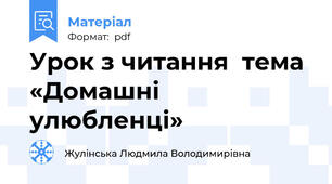 Урок з читання  тема «Домашні улюбленці»