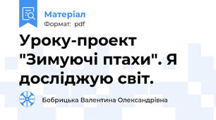 Уроку-проект "Зимуючі птахи". Я досліджую світ.
