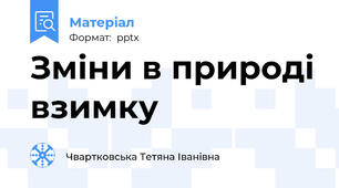 Зміни в природі взимку