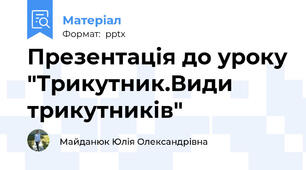 Презентація до уроку "Трикутник.Види трикутників"