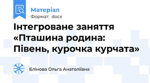 Інтегроване заняття «Пташина родина: Півень, курочка курчата»