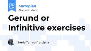 Gerund or Infinitive exercises