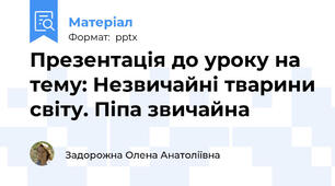 Презентація до уроку на тему: Незвичайні тварини світу. Піпа звичайна