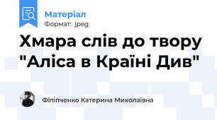 Хмара слів до твору "Аліса в Країні Див"
