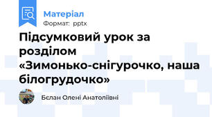 Підсумковий урок за розділом «Зимонько-снігурочко, наша білогрудочко»