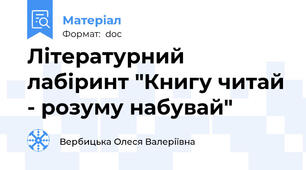 Літературний лабіринт "Книгу читай - розуму набувай"