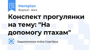 Конспект прогулянки на тему: "На допомогу птахам"