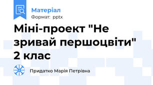 Міні-проект "Не зривай першоцвіти" 2 клас