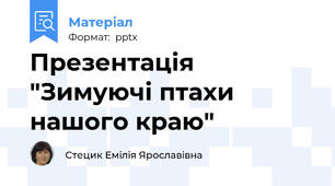 Презентація "Зимуючі птахи нашого краю"