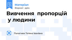 Вивчення  пропорцій  у людини