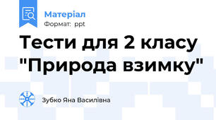 Тести для 2 класу  "Природа взимку"
