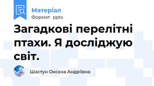 Загадкові перелітні птахи. Я досліджую світ.