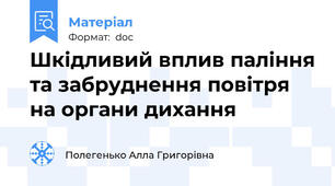 Шкідливий вплив паління та забруднення повітря на органи дихання