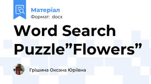 Word Search Puzzle”Flowers”