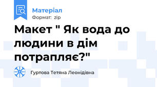 Макет " Як вода до людини в дім потрапляє?"