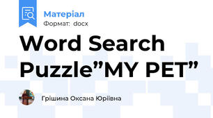 Word Search Puzzle”MY PET”