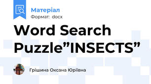 Word Search Puzzle”INSECTS”