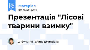 Презентація "Лісові тварини взимку"