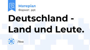 Deutschland - Land und Leute.