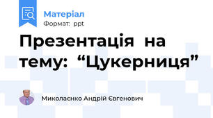 Презентація  на тему:  “Цукерниця”