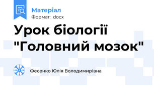 Урок біології "Головний мозок"