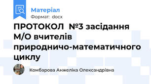 ПРОТОКОЛ  №3 засідання М/О вчителів природничо-математичного циклу