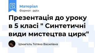Презентація до уроку в 5 класі " Синтетичні види мистецтва цирк"