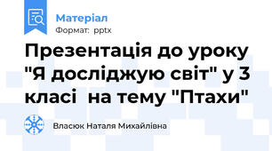 Презентація до уроку "Я досліджую світ" у 3 класі  на тему "Птахи"