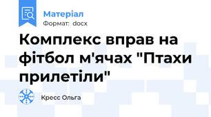 Комплекс вправ на фітбол м'ячах "Птахи прилетіли"