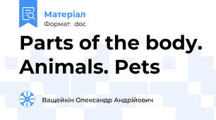 Parts of the body. Animals. Pets