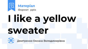 I like a yellow sweater