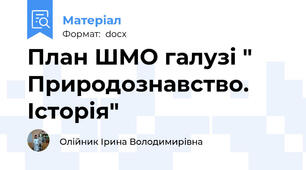 План ШМО галузі " Природознавство. Історія"