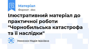 Ілюстративний матеріал до практичної роботи "Чорнобильська катастрофа та її наслідки"