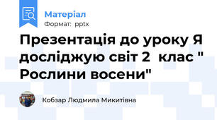 Презентація до уроку Я досліджую світ 2  клас " Рослини восени"