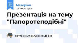 Презентація на тему "Папоротеподібні"