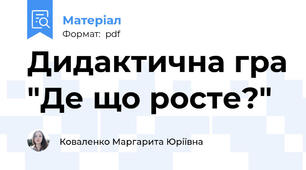 Дидактична гра "Де що росте?"