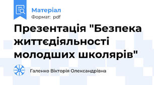 Презентація "Безпека життєдіяльності молодших школярів"