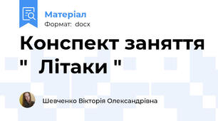 Конспект заняття "  Літаки "