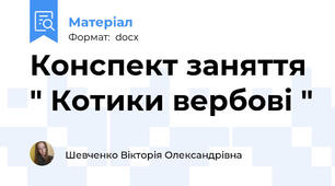 Конспект заняття " Котики вербові "