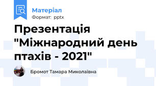 Презентація  "Міжнародний день птахів - 2021"